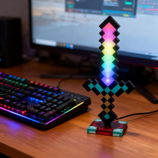 Legendary Minecraft Sword Light | Color Changing RGB Desk Lamp